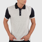 Jace Regular Fit Polo Shirt // Cream + Black (X-Large)