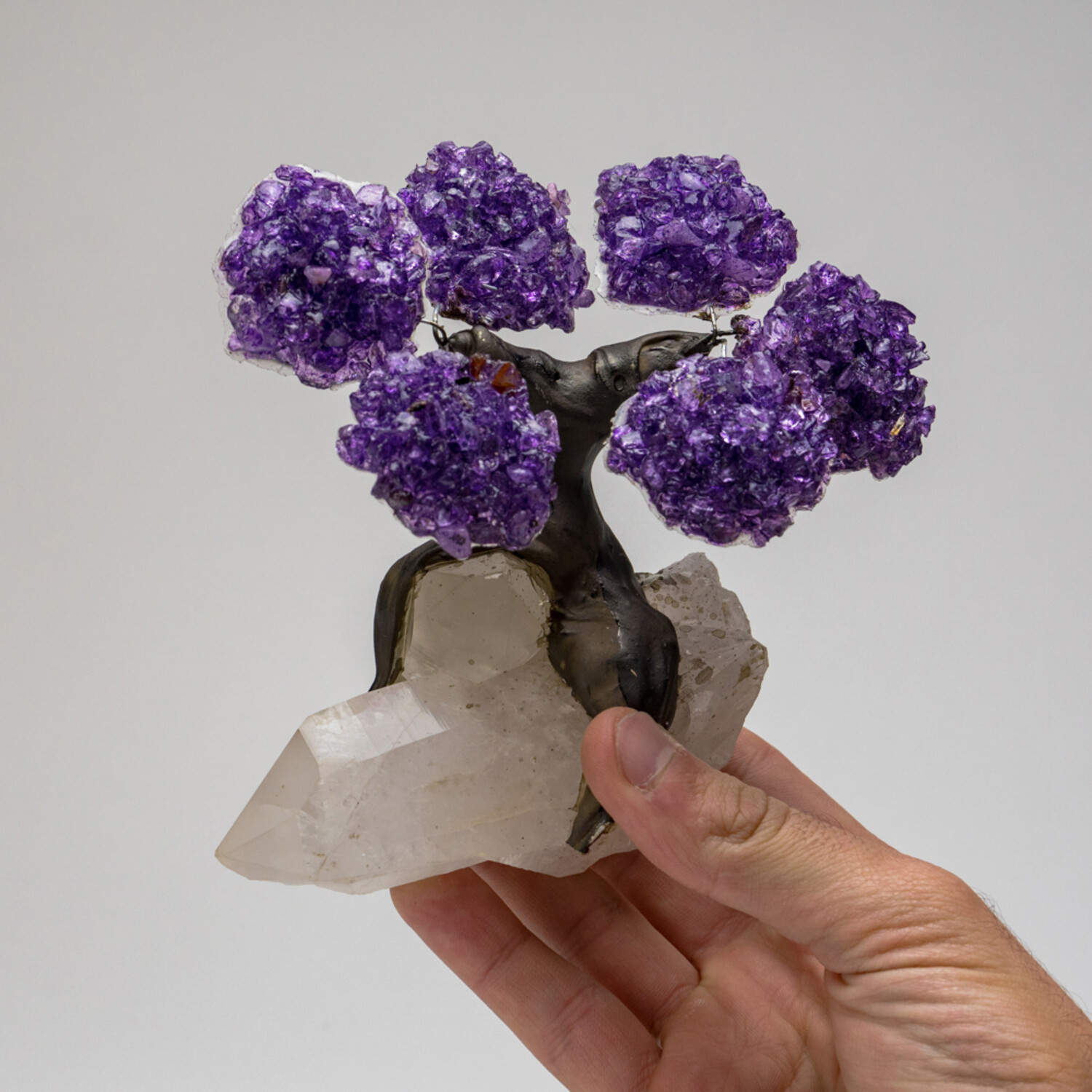 The Harmony Tree // Genuine Amethyst Clustered Gemstone Tree + Clear ...