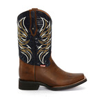 Rodeo Square Boot Falcon // Navy Blue + Brown (US: 11EE)