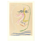 Pablo Picasso // Portrait of Rene Char (no text) // 1969 Lithograph
