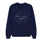Whale Constellation Sweatshirt // Navy (Small)