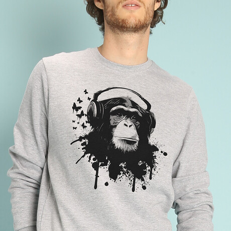Creative Monkey Sweatshirt // Gray (Small)