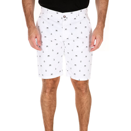 Anchor + Whale Shorts // White (28)