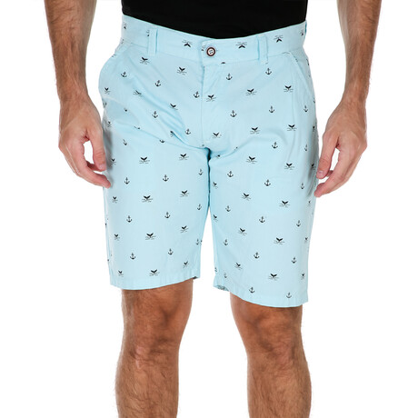 Anchor + Whale Shorts // Turquoise (28)