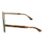 Men's Square Sunglasses // Black + Havana + Brown