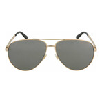 Men's Aviator Sunglasses // Gold + Gray