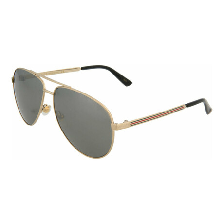 Men's Aviator Sunglasses // Gold + Gray