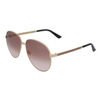 Unisex Aviator Sunglasses // Gold + Brown