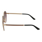 Unisex Aviator Sunglasses // Gold + Brown