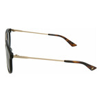 Men's Round Sunglasses // Black + Gold + Gray