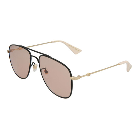 Men's Aviator Sunglasses V1 // Black + Gold