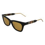 Women's Cat Eye Sunglasses // Black + Yellow