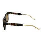 Women's Cat Eye Sunglasses // Black + Yellow