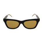 Women's Cat Eye Sunglasses // Black + Yellow