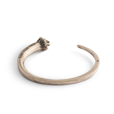 Lion Head Nail Cuff Bracelet // Bronze (Small)