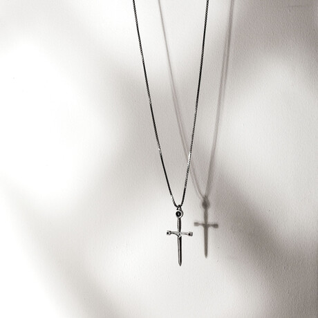 Heirloom Sword Necklace // Silver