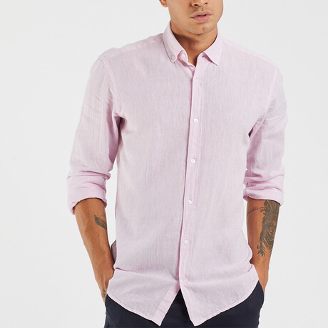 Tobias Button Down Shirt // Pink (S)