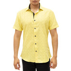 Anchor Short Sleeve Button Up Shirt // Yellow (XL)