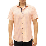 Acorn Short Sleeve Button Up Shirt // Pink (XL)