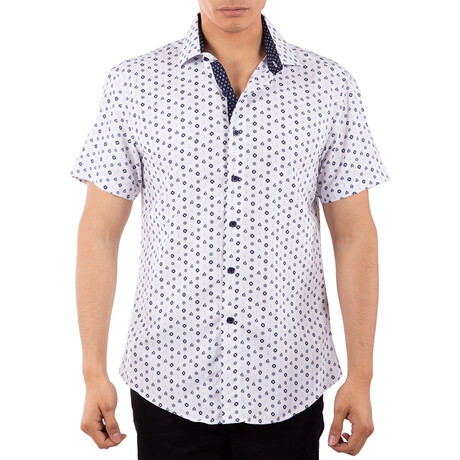Sailing Short Sleeve Button Up Shirt // White (XS)