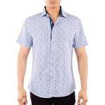 Maze Short Sleeve Button Up Shirt // Blue (XL)