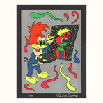 Ronnie Cutrone // Putting Your Face On (Woody Woodpecker) // 1989 Serigraph // SIGNED