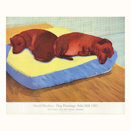 David Hockney // Dog Painting 38 // 1995 Offset Lithograph