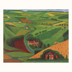 David Hockney // // The Road Across the Wolds // 1997 Offset Lithograph
