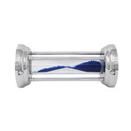 Jacob & Co. Stainless Steel Hourglass Desk Clock // Blue