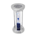 Jacob & Co. Stainless Steel Hourglass Desk Clock // Blue