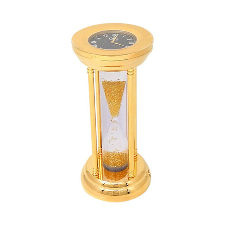 Jacob & Co. Yellow Gold Plated Hourglass Desk Clock // Yellow