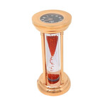 Jacob & Co. Rose Gold Plated Hourglass Desk Clock // Red