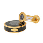 Jacob & Co. Yellow Gold Plated Hourglass Desk Clock // Yellow