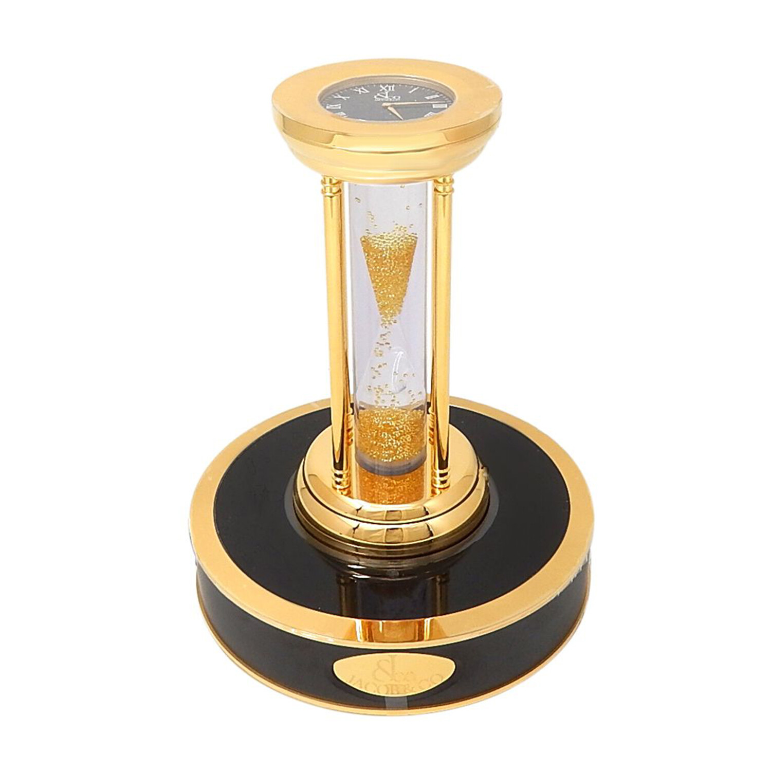 Jacob & Co. Yellow Gold Plated Hourglass Desk Clock // Yellow Jacob
