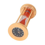 Jacob & Co. Rose Gold Plated Hourglass Desk Clock // Red