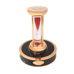 Jacob & Co. Rose Gold Plated Hourglass Desk Clock // Red