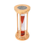 Jacob & Co. Rose Gold Plated Hourglass Desk Clock // Red