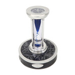 Jacob & Co. Stainless Steel Hourglass Desk Clock // Blue