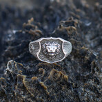 Signet Lion Face Ring // Heirloom Lion Collection // Silver (10)