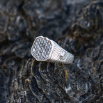 Signet Ring //  Gray Diamond (9.5)