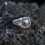 Signet Lion Face Ring // Heirloom Lion Collection // Silver (10)