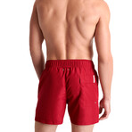 Sigma Long Fit Swim Trunks // Burgundy (Small)