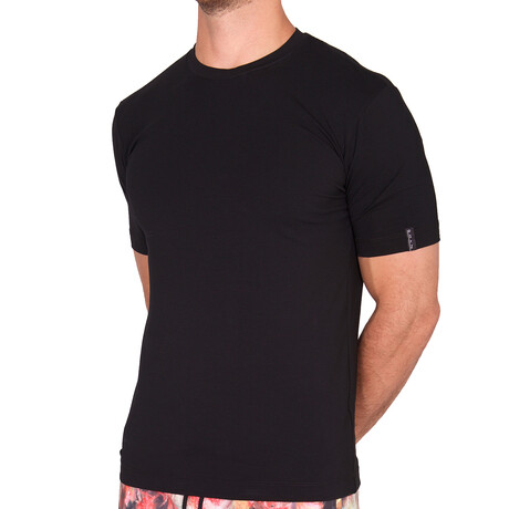 Marco Cotton Crew Neck T-Shirt // Black (Small)