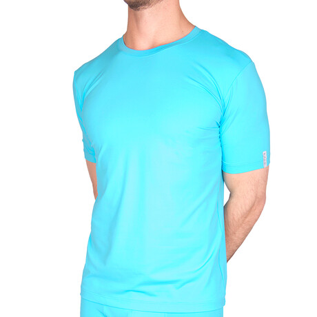 Gus Microfiber Crew Neck T-Shirt // Turquoise (Small)
