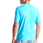 Ramin Microfiber V Neck T-Shirt // Caribbean (Small)