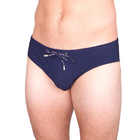Joey Fitted Swim Brief // Navy (Small)