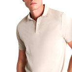 Gabe Textured Jersey Short Sleeve Polo // Tilia (Small)