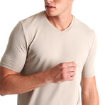 Jordan Microfiber V Neck T-Shirt // Tilia (Small)