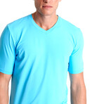 Ramin Microfiber V Neck T-Shirt // Caribbean (Small)