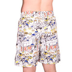 Jorge Long Fit Swim Trunks // Santorini (Medium)